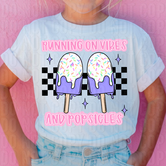 Running On Vibes Pink DTF Transfer
