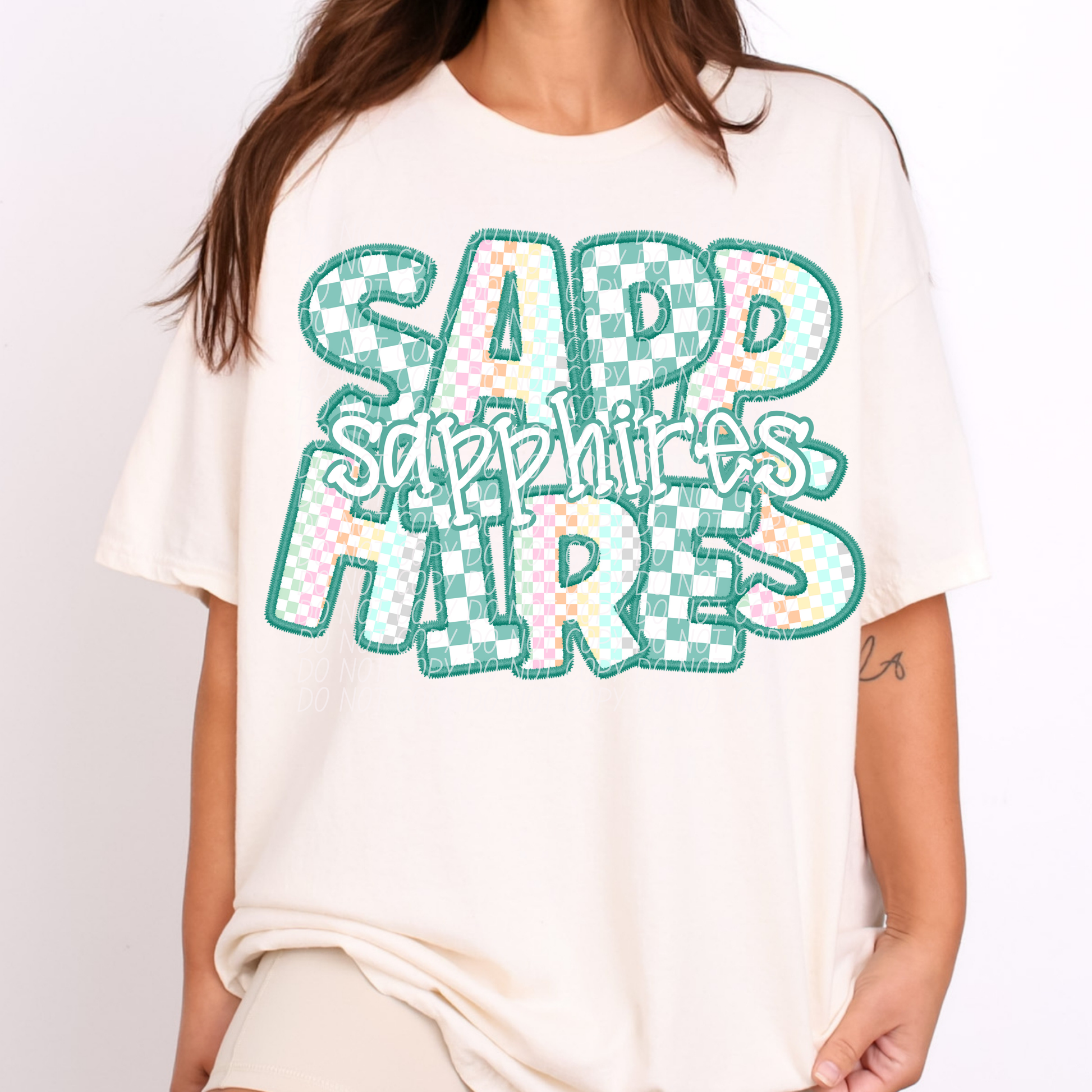 SAPPHIRES CS Checker Mascot DTF Transfer