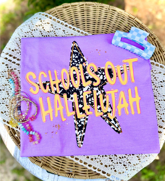School's Out Hallelujah Star DTF Transfer