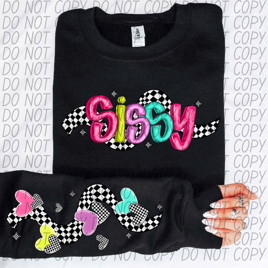 Sissy Bright Checker DTF Transfer