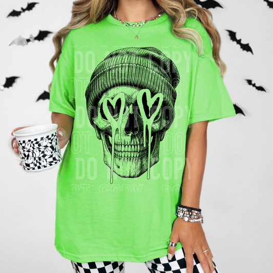 Skeleton Heart Face DTF Transfer