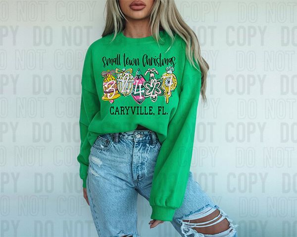 Ornament Town & Zipcode Custom DTF Transfer