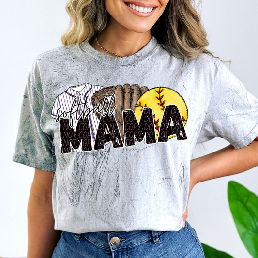 Softball Mama Purple DTF Transfer