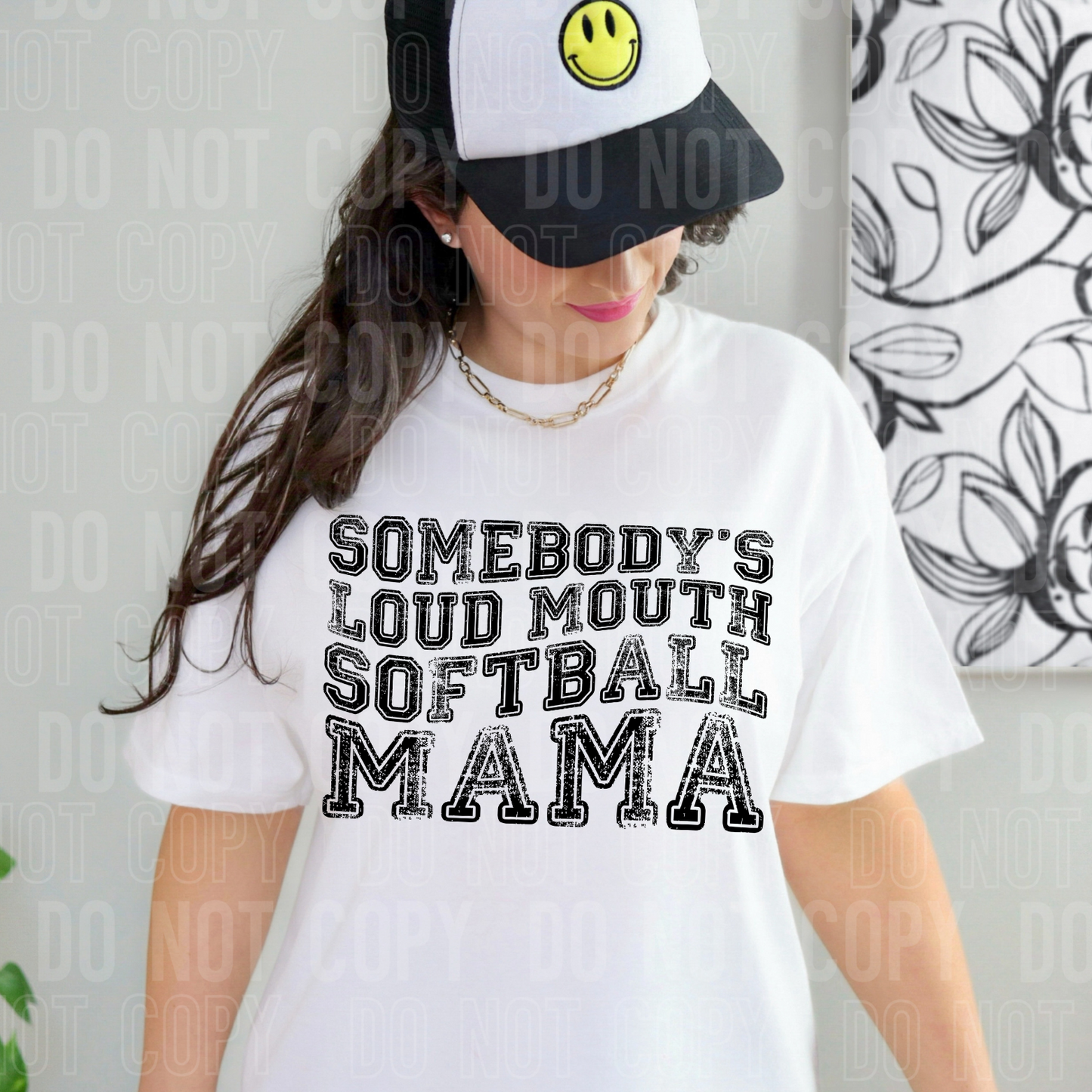 Somebody's Loud Mouth Softball Mama DTF Transfer