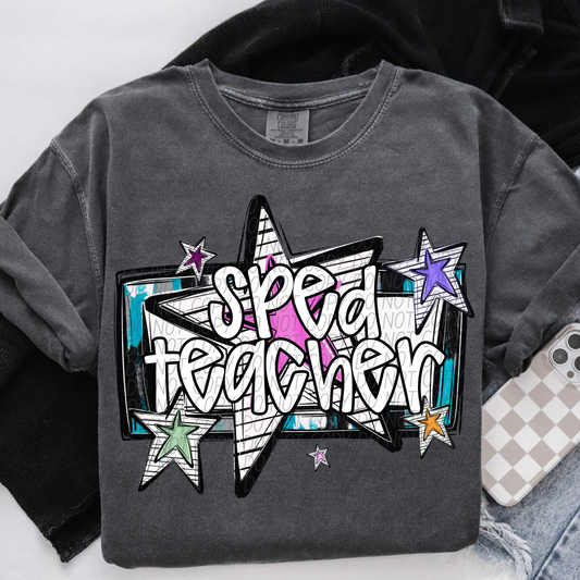 SPED TEACHER CS Bright Stars DTF Transfer