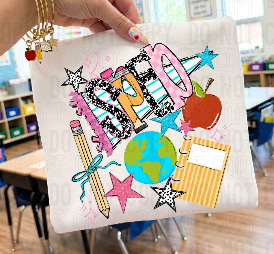 SPED Back To School Pennant DTF Transfer