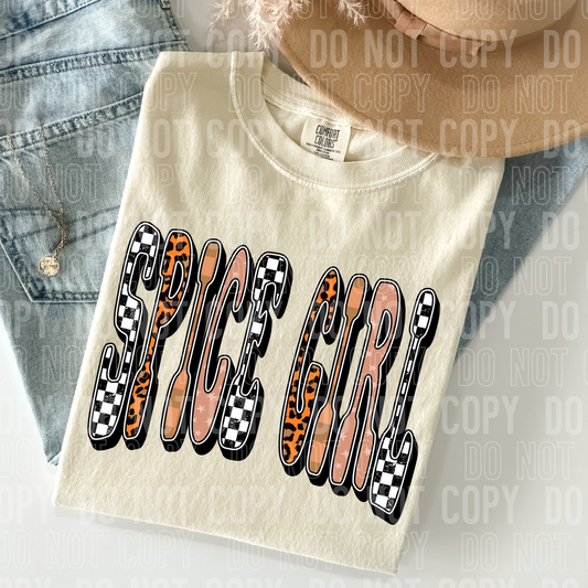 Spice Girl Checkered DTF Transfer