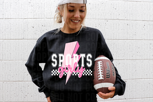 Sports Girly Pink Bolt DTF Transfer