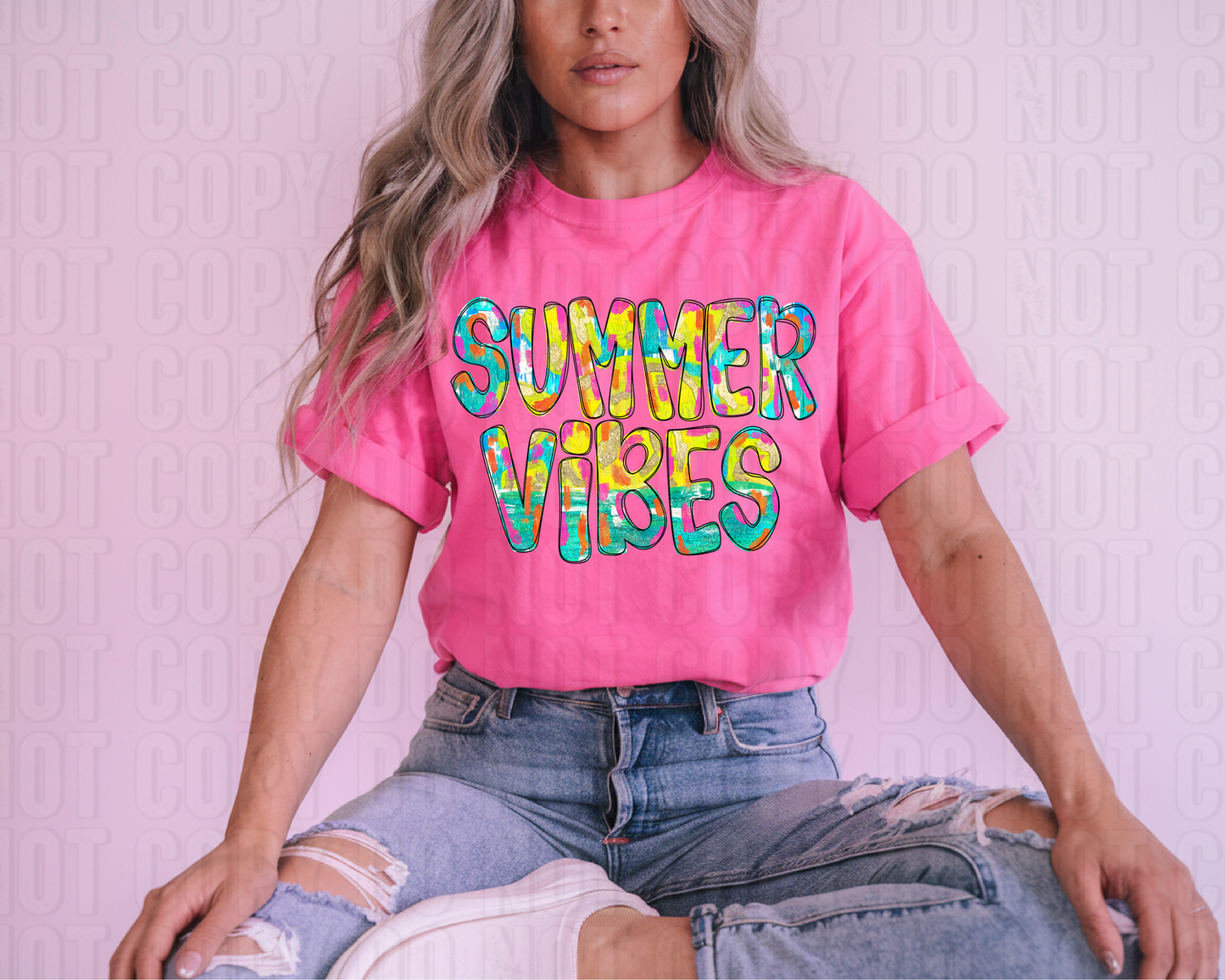 Summer Vibes Painted DTF Transfer