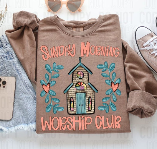 Sunday Morning Worship Club DTF Transfer