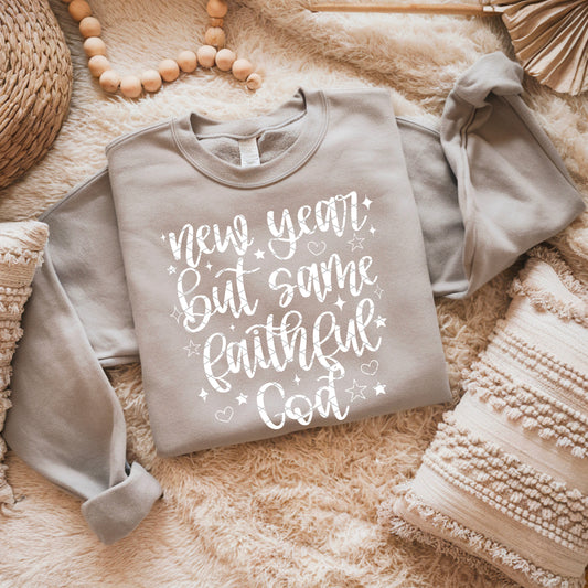 New Year But Same Faithful God White DTF Transfer