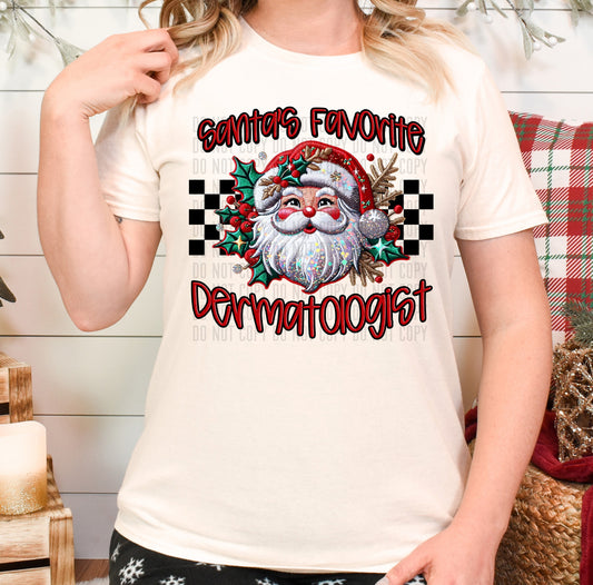 Santa's Favorite Dermatologist DTF Transfer