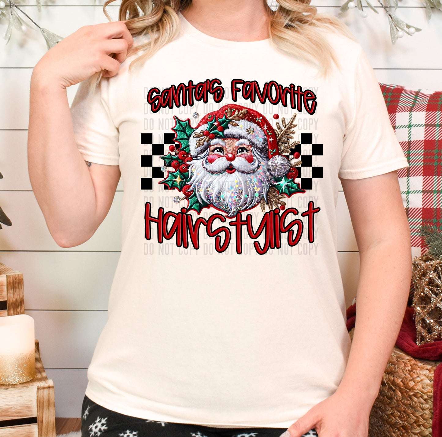 Santa's Favorite Hairstylist DTF Transfer