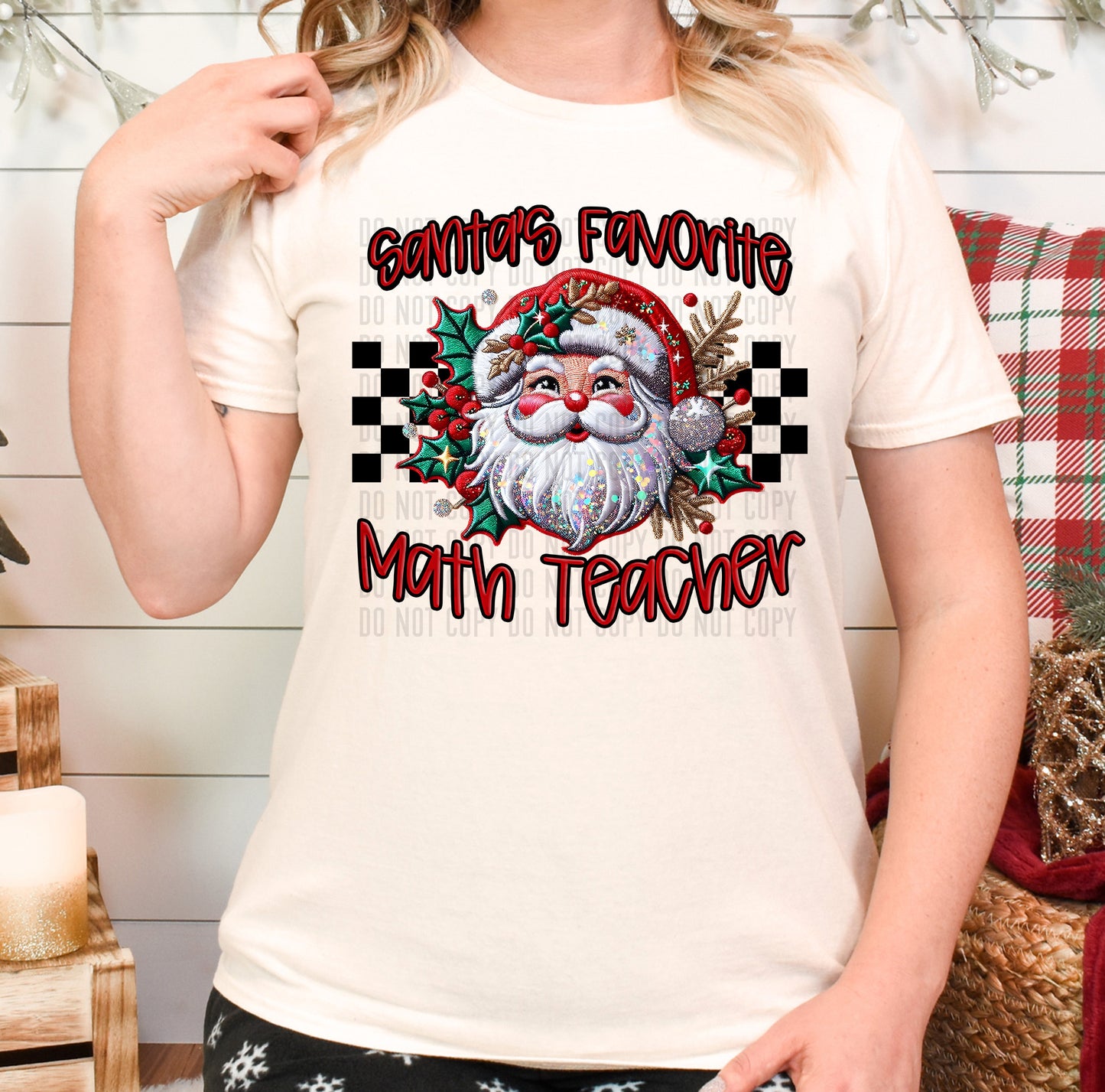 Santa's Favorite Math Teacher DTF Transfer