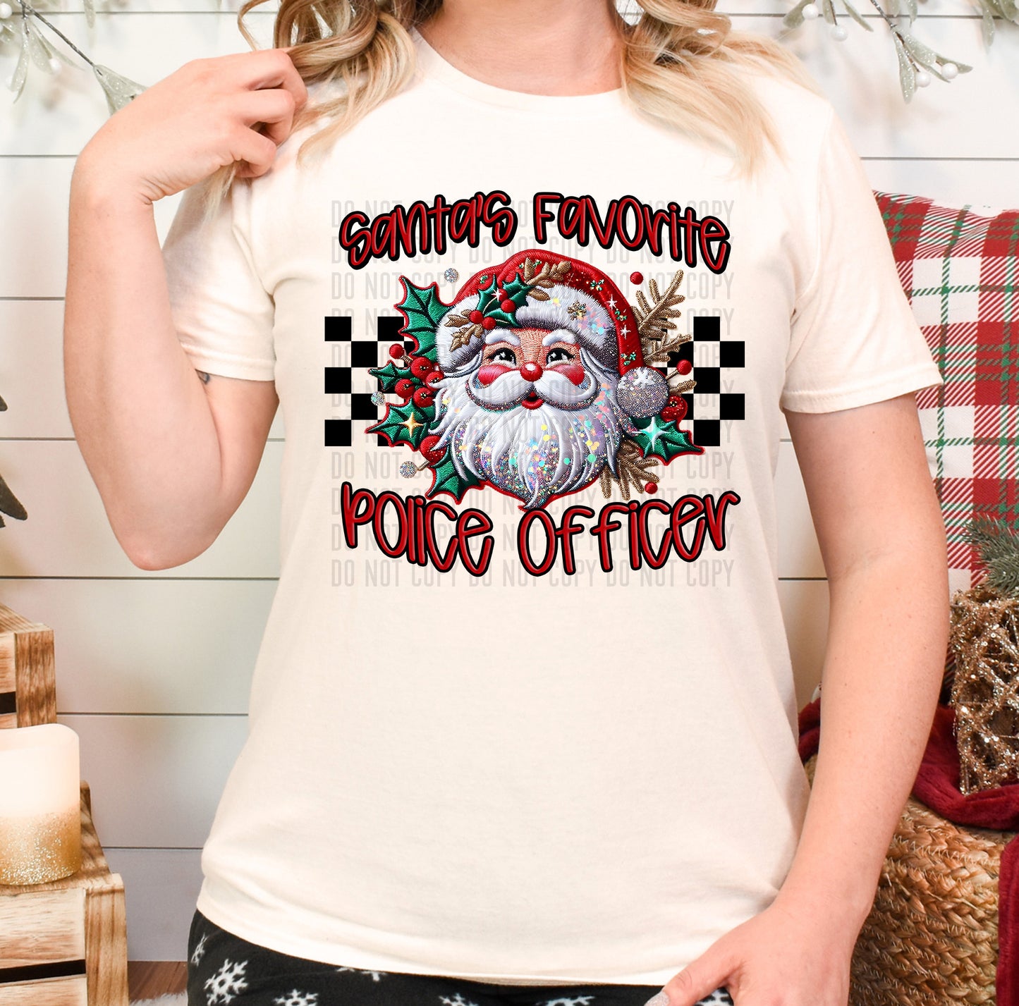 Santa's Favorite Police Officer DTF Transfer