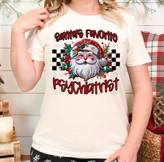 Santa's Favorite Psychiatrist DTF Transfer