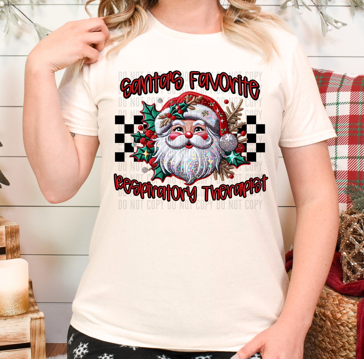 Santa's Favorite Respiratory Therapist DTF Transfer