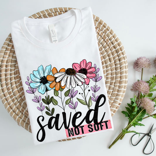 Saved Not Soft Floral DTF Transfer