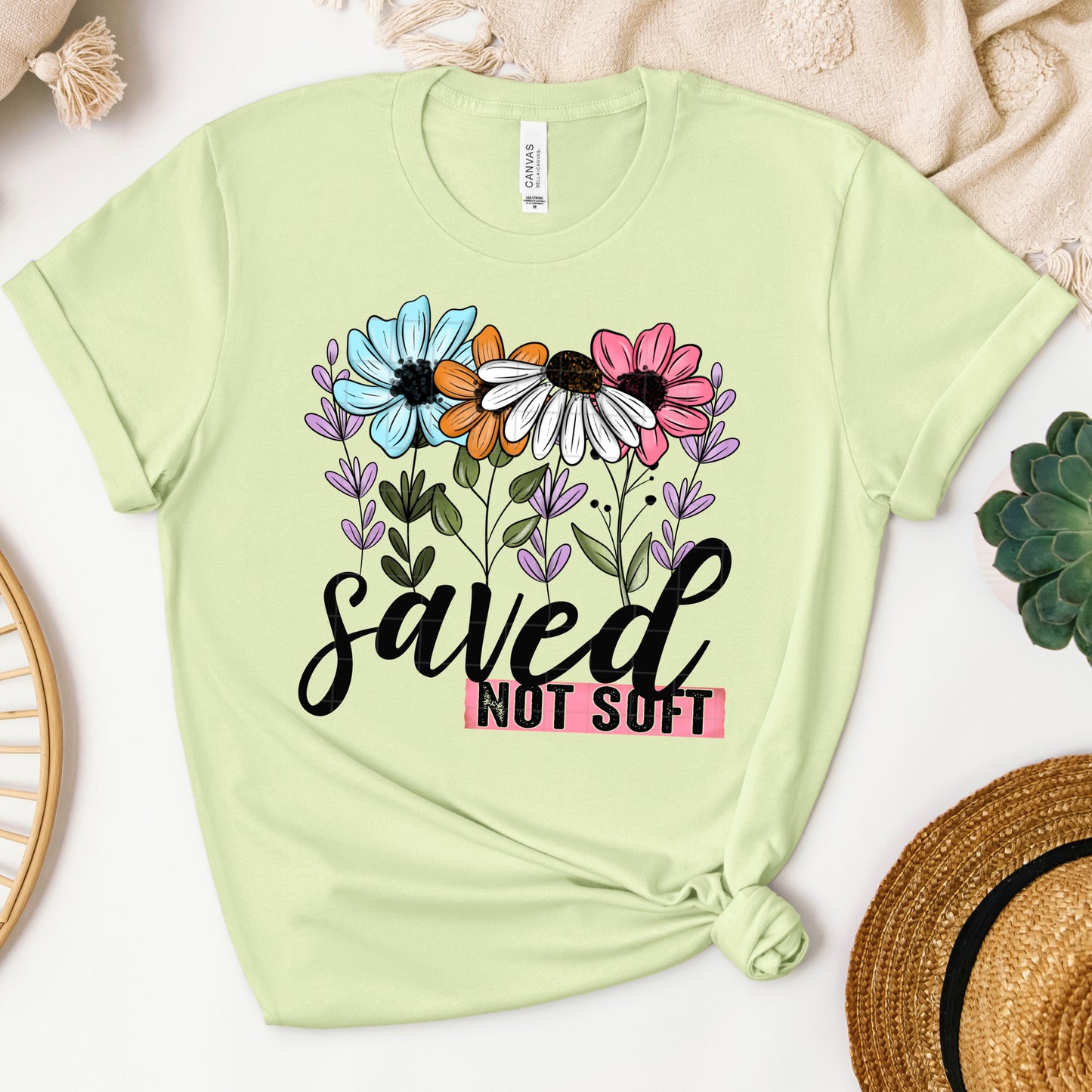 Saved Not Soft Floral DTF Transfer