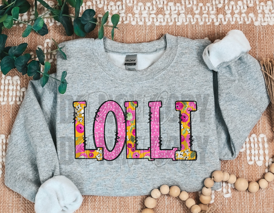 Lolli Bright Spring Name DTF Transfer