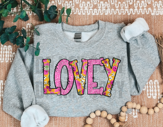 Lovey Bright Spring Name DTF Transfer
