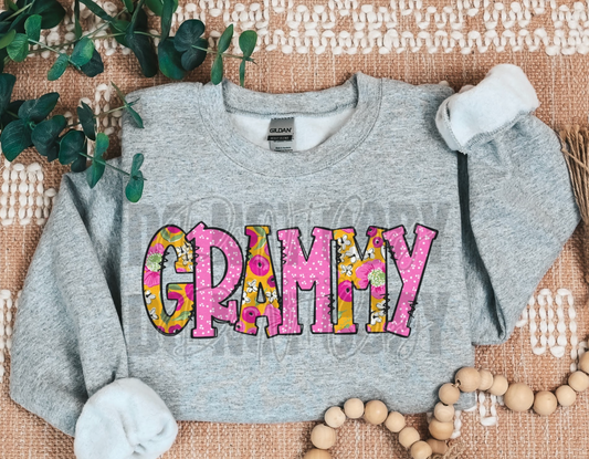 Grammy Bright Spring Name DTF Transfer