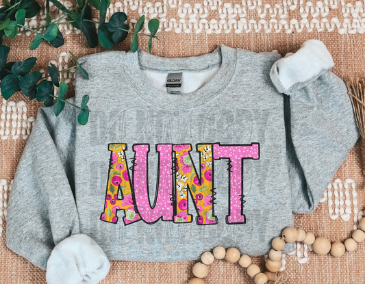 Aunt Bright Spring Name DTF Transfer