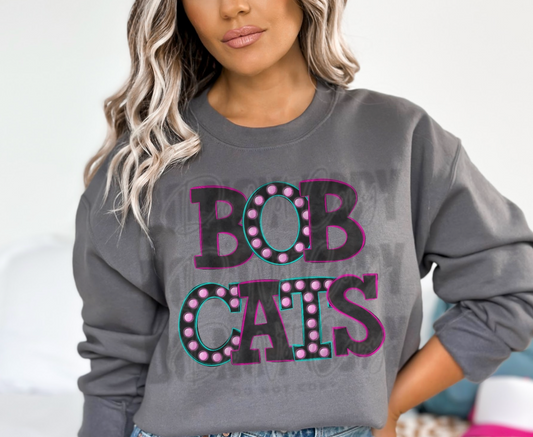 Bobcats Bright Light Mascot DTF Transfer