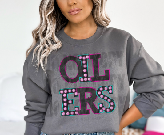 Oilers Bright Light Mascot DTF Transfer