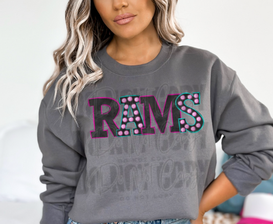 Rams Bright Light Mascot DTF Transfer