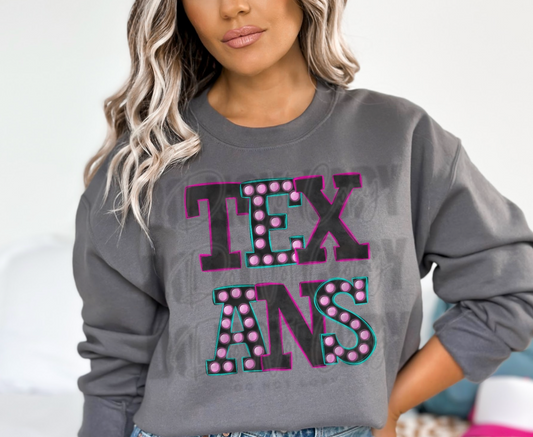 Texans Bright Light Mascot DTF Transfer