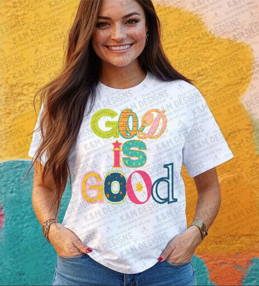 God Is Good Typewriter Tango DTF Transfer