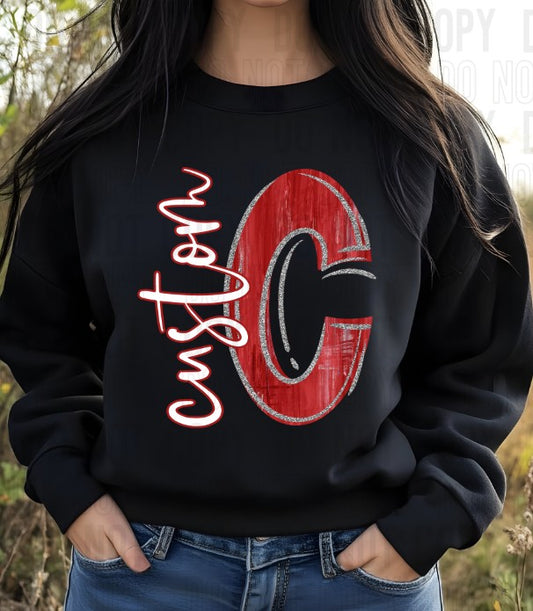Painted Letter Custom Team Name/Personalized DTF Transfer