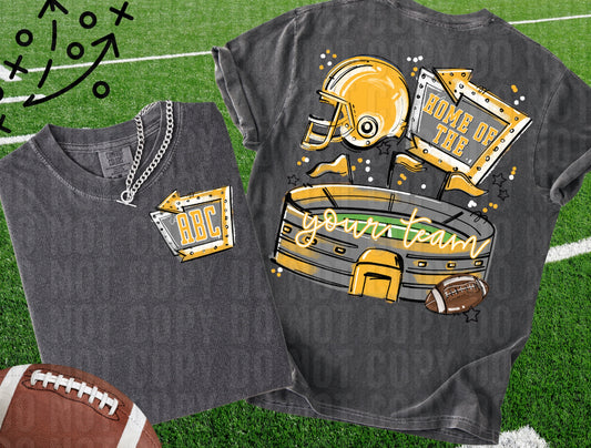 Home Of The Stadium+Pocket Custom DTF Transfer