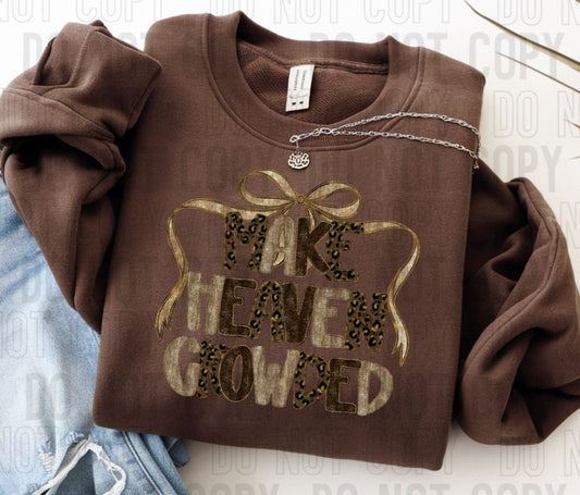 Make Heaven Crowded Cheetah Mix With One Big Bow DTF Transfer