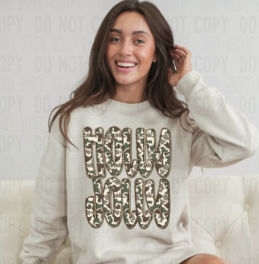Holly Jolly Camo DTF Transfer