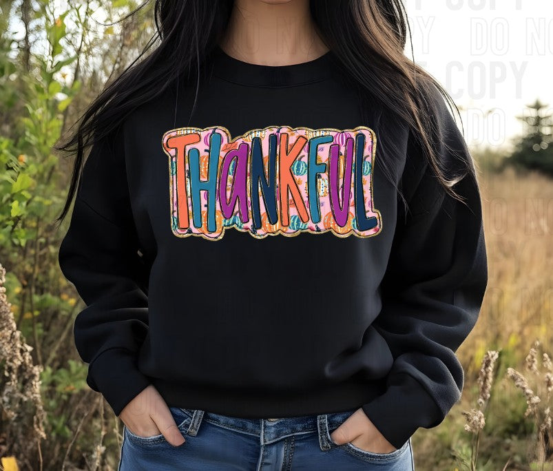 Thankful Applique Faux DTF Transfer