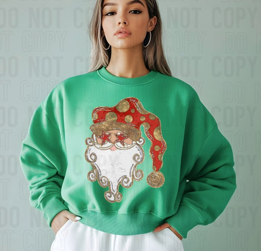 Santa Red W/ Stars DTF Transfer