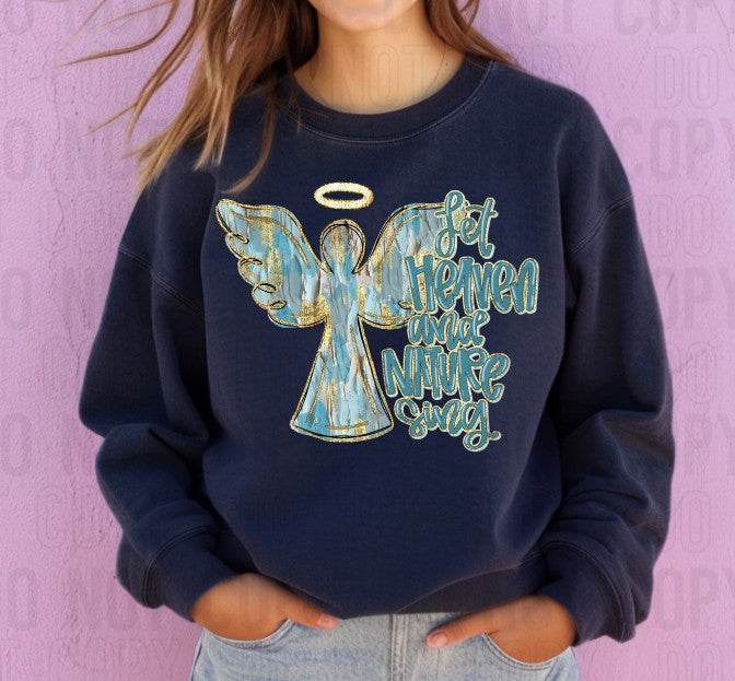 Let Heaven And Nature Sing Angel DTF Transfer