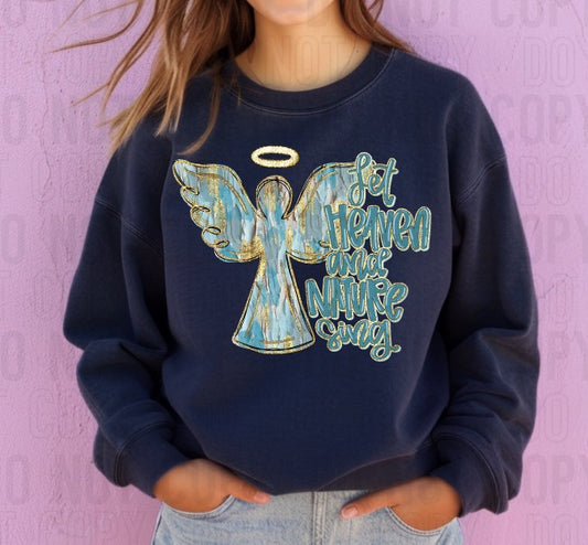 Let Heaven And Nature Sing Angel DTF Transfer