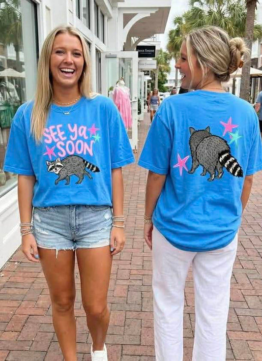 See Ya Soon Racoon DTF Transfer