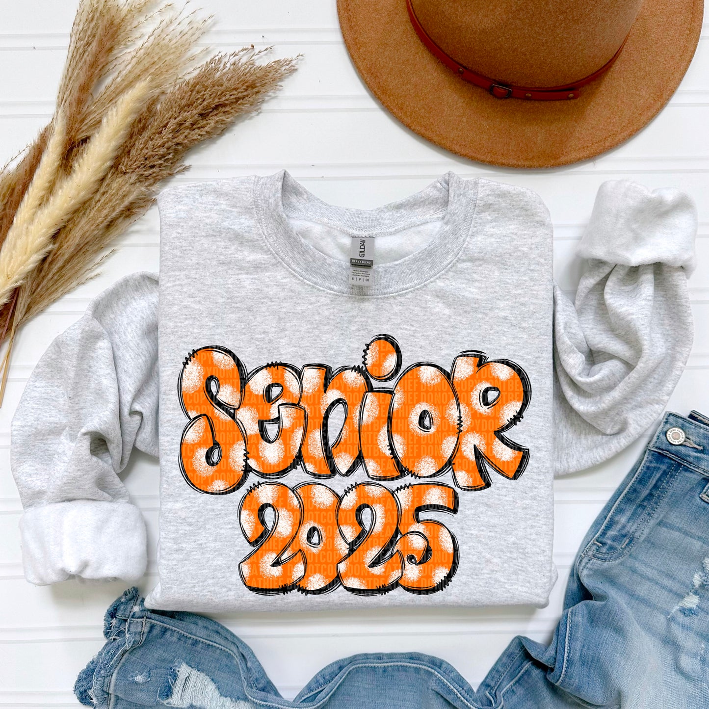 Senior 2025 Doodle Orange DTF Transfer