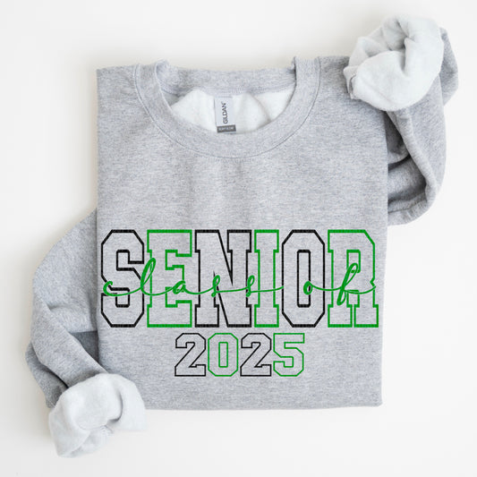 Senior 2025 Black Green DTF Transfer