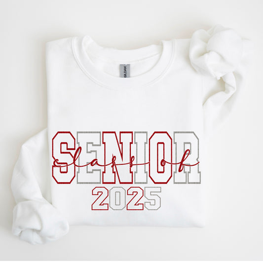 Senior 2025 Maroon Grey DTF Transfer