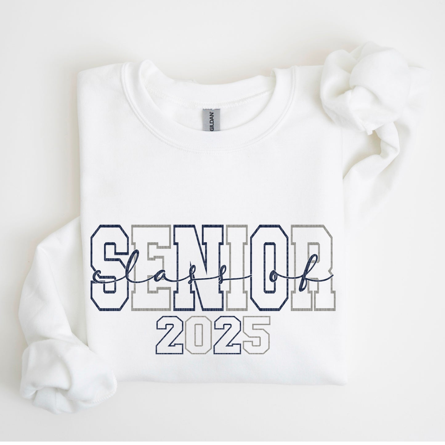 Senior 2025 Navy Grey DTF Transfer