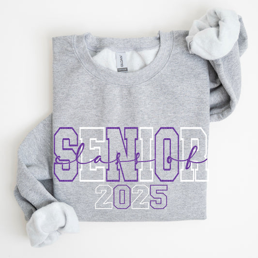 Senior 2025 Purple White DTF Transfer