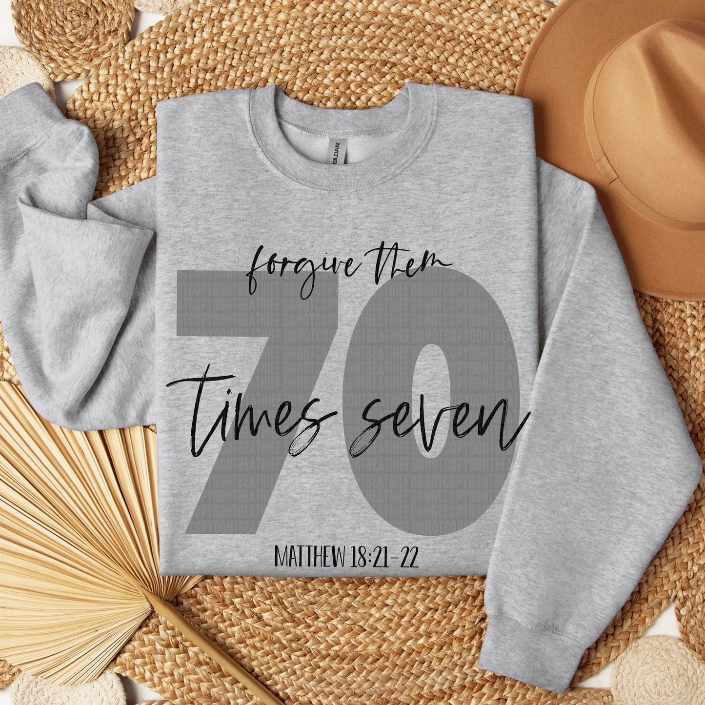 Forgive Them Seventy Times Seven DTF Transfer