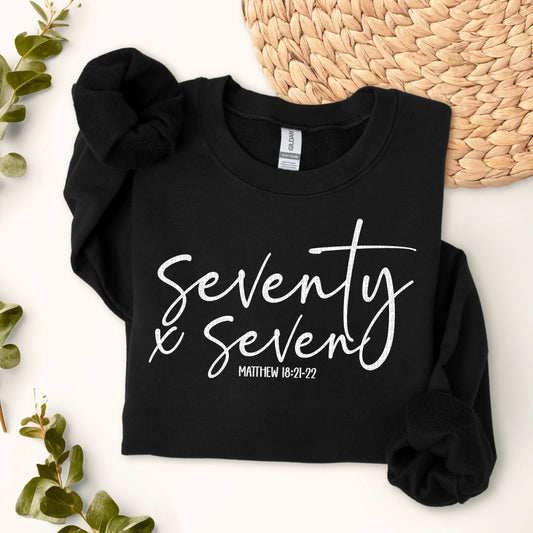 Seventy Seven White Font DTF Transfer