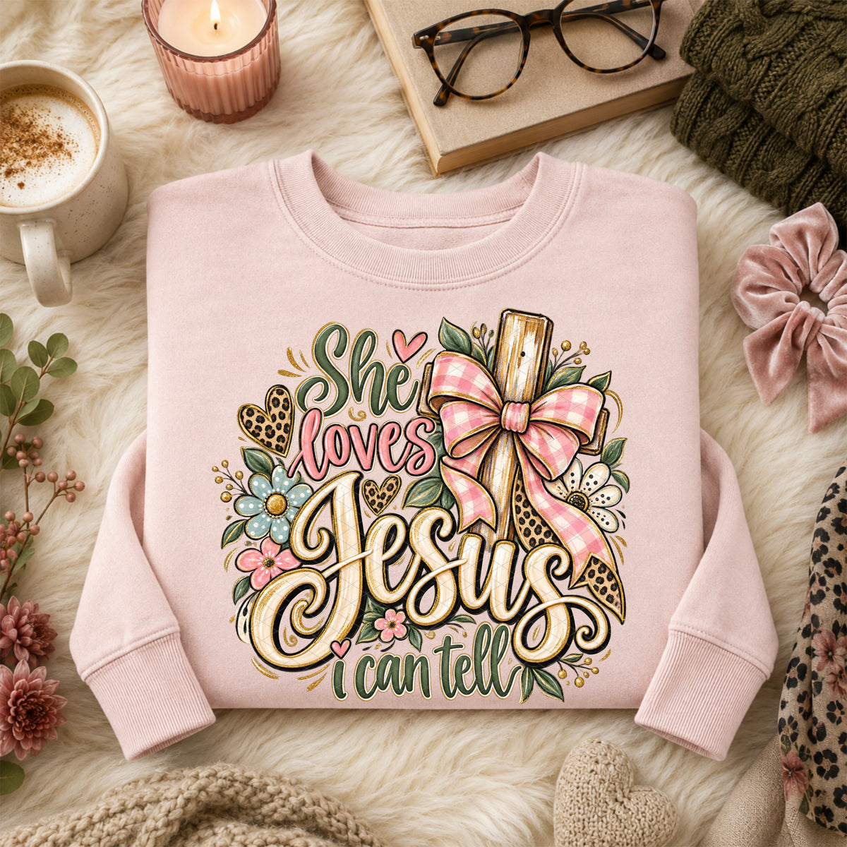 She Loves Jesus I Can Tell DTF Transfer