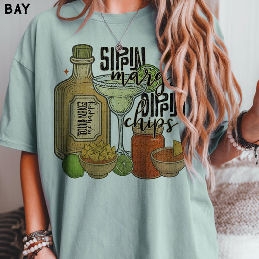 Sippin Margs Dippin Chips DTF Transfer
